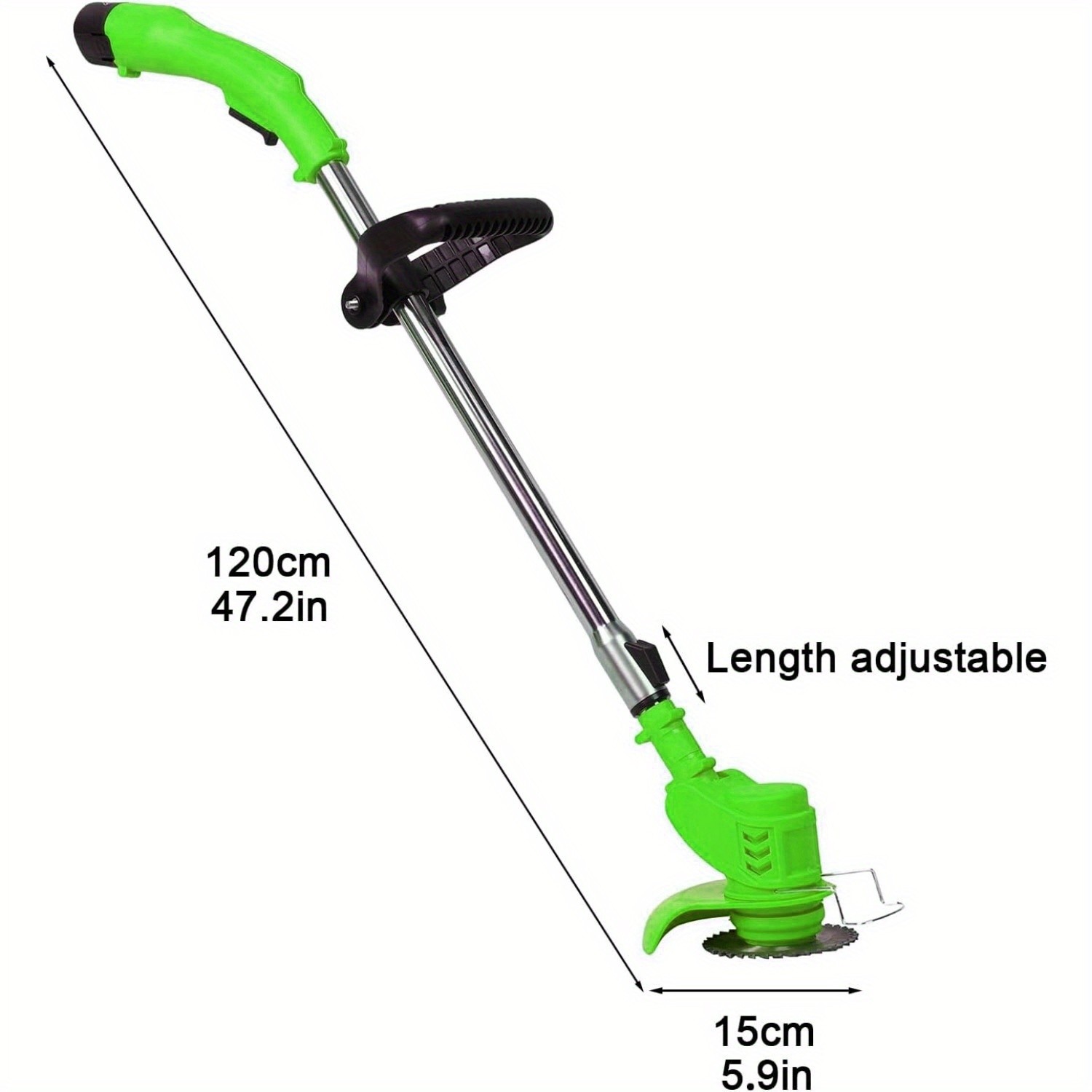 Electric Weed Eater Cordless 1200mAh Battery Operated Weed Trimmer with 3 Types