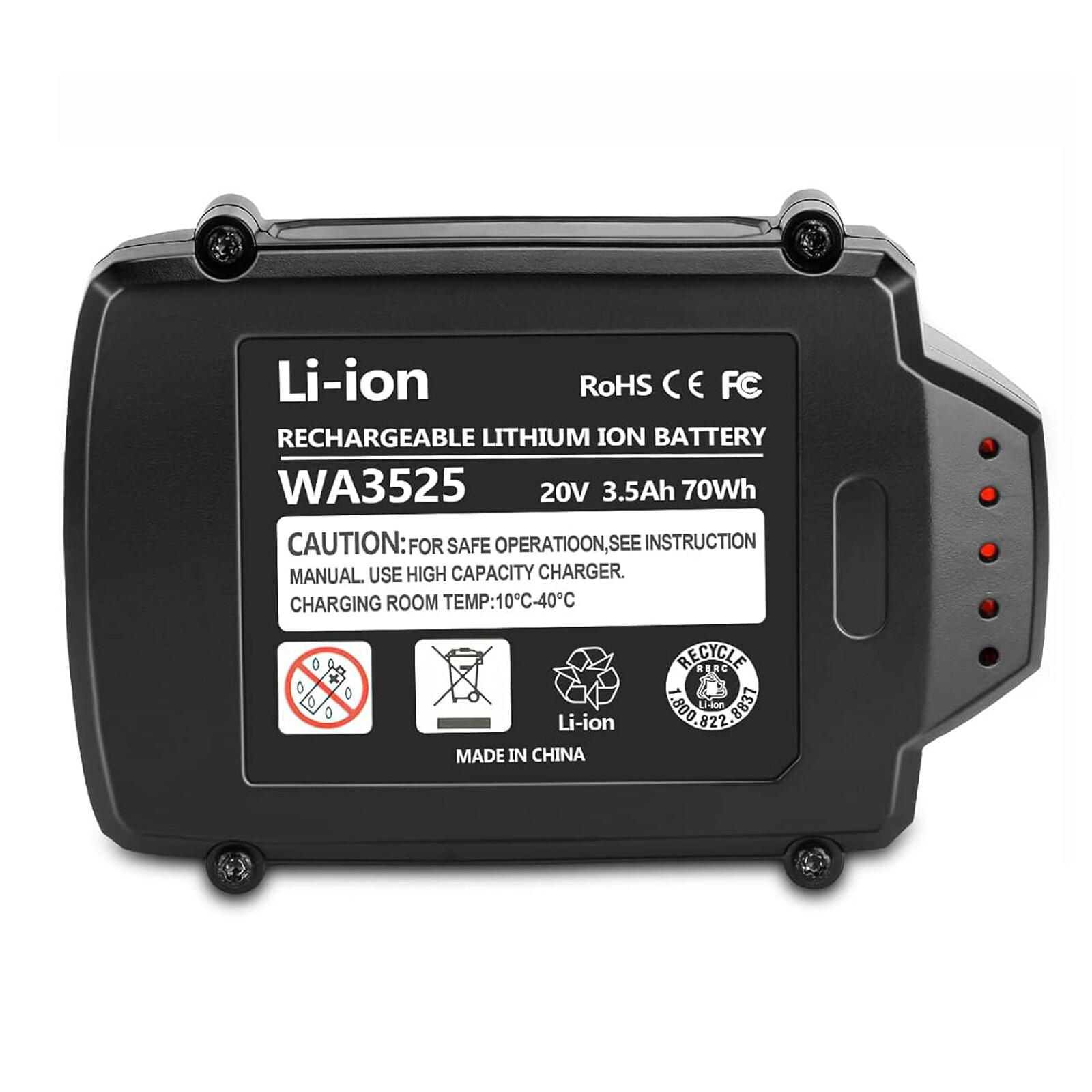 2 Pack 3.5Ah Replacement for Worx 20V PowerShare Lithium-ion Battery WA3575