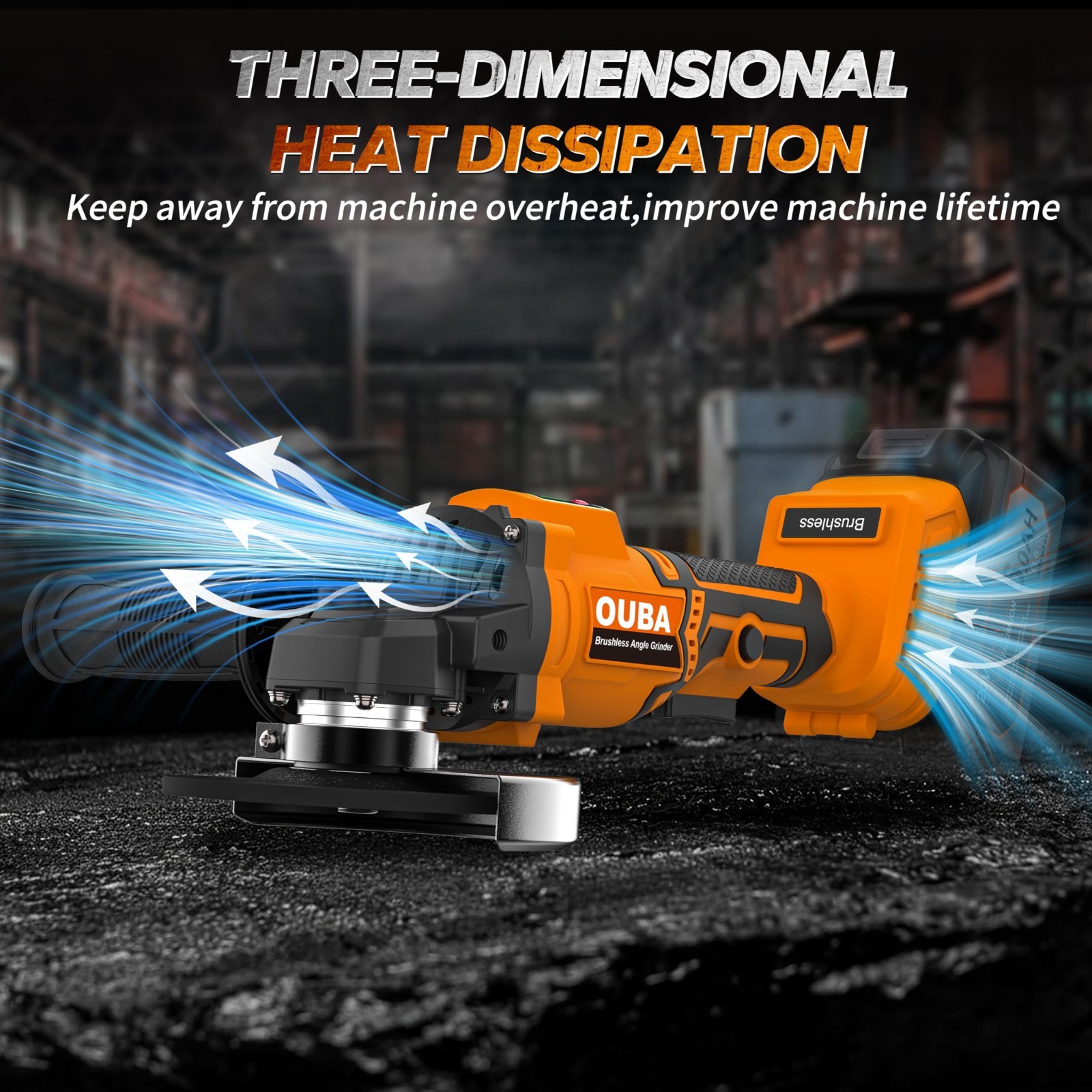 Cordless Angle Grinder for DEWALT 20V 4-1/2″-5″ Brushless 56PCS Battery & Stand
