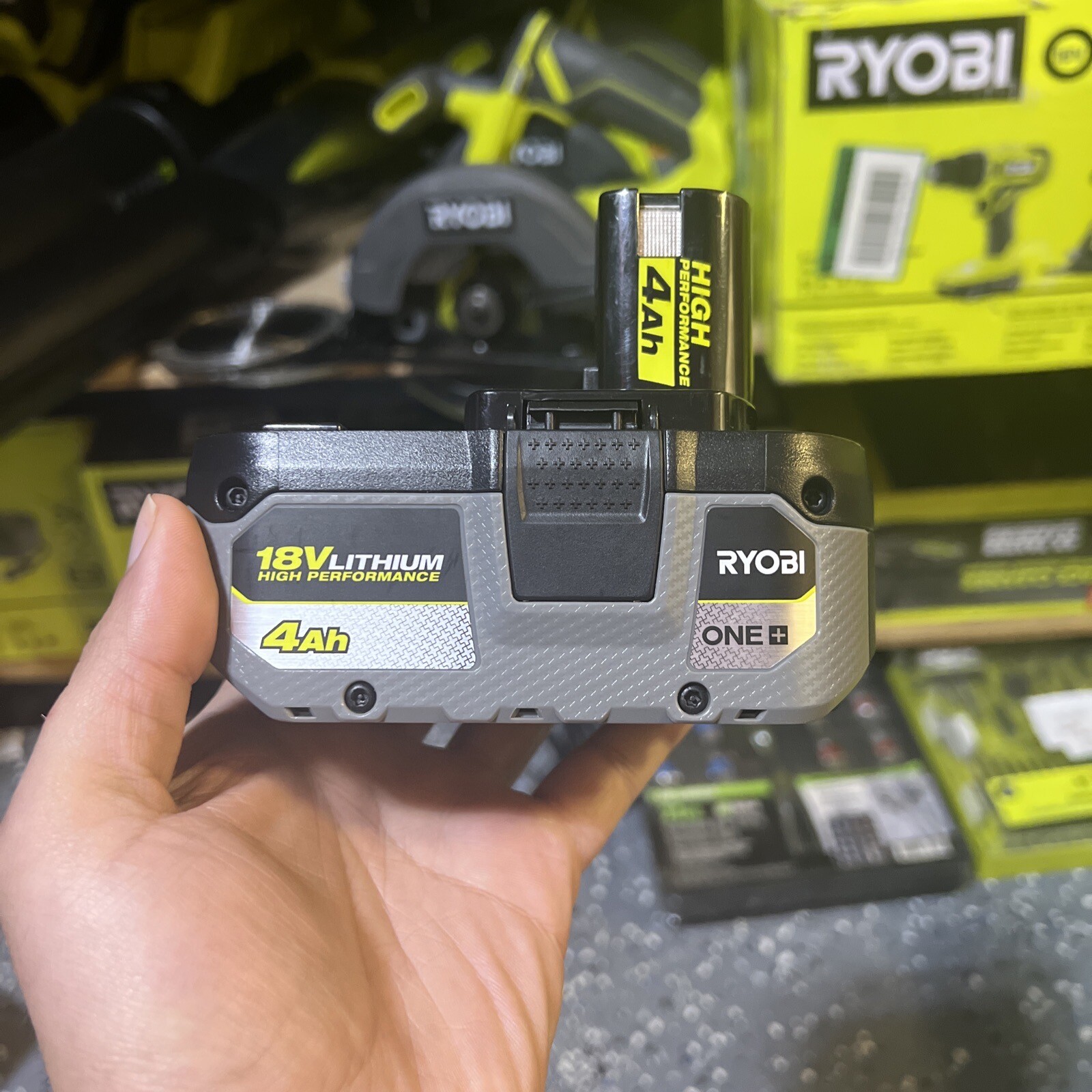 Ryobi ONE+ PBP004 18V Lithium-Ion 4.0 Ah Battery – Black