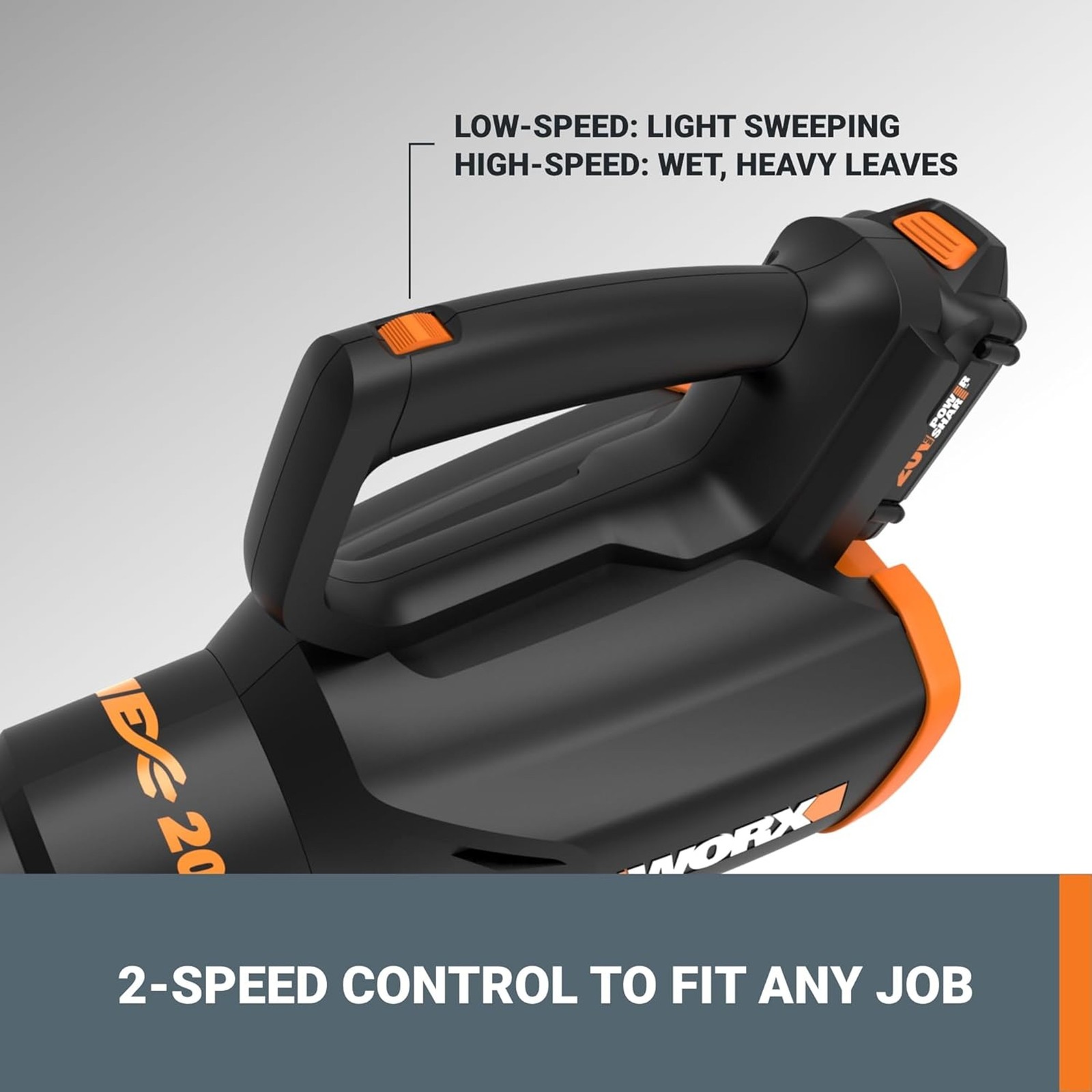 WG547 Worx 20V PowerShare 2-Speed Cordless Turbine Leaf Blower