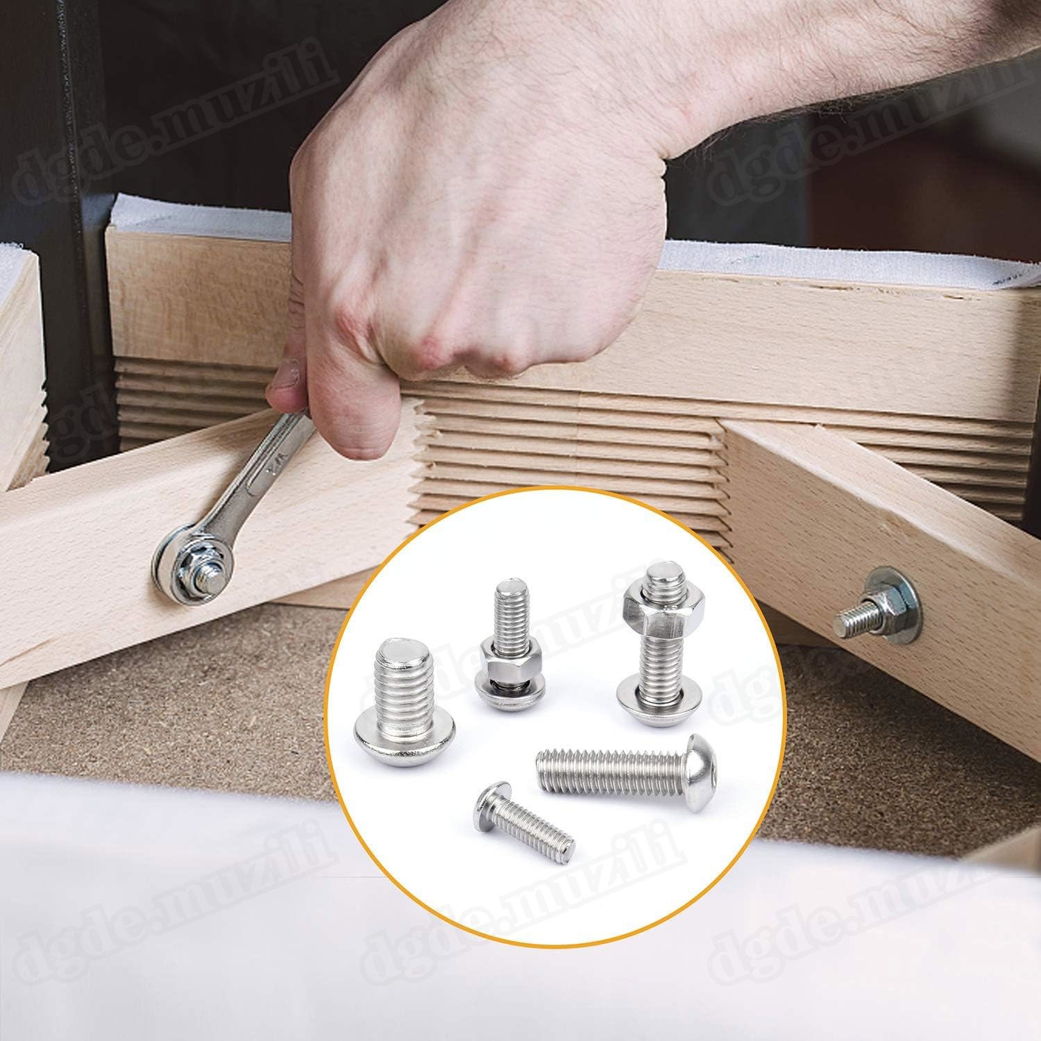 500x M3 4 M5 Button Head Socket Cap Screws Allen Bolts Hex Drive Stainless Steel