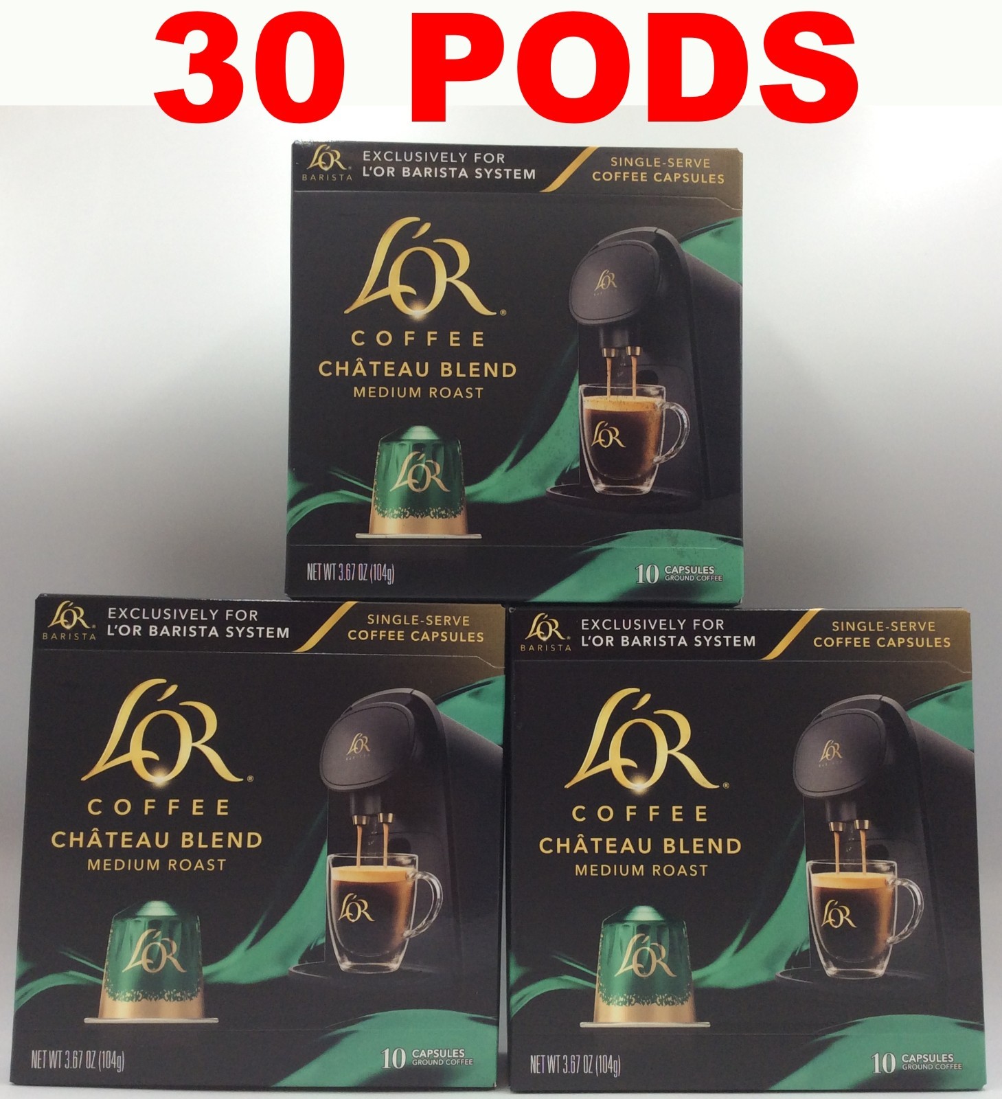 L’OR Coffee Pods Chateau Medium Roast Blend, Single-Serve Aluminum ☕APR/2026☕