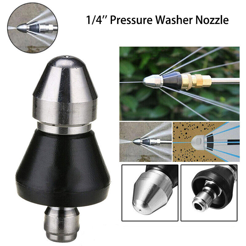 Sewer Cleaning Tool High-pressure Nozzle 5000psi Pipe Cleaner 1/4″ Connector USA
