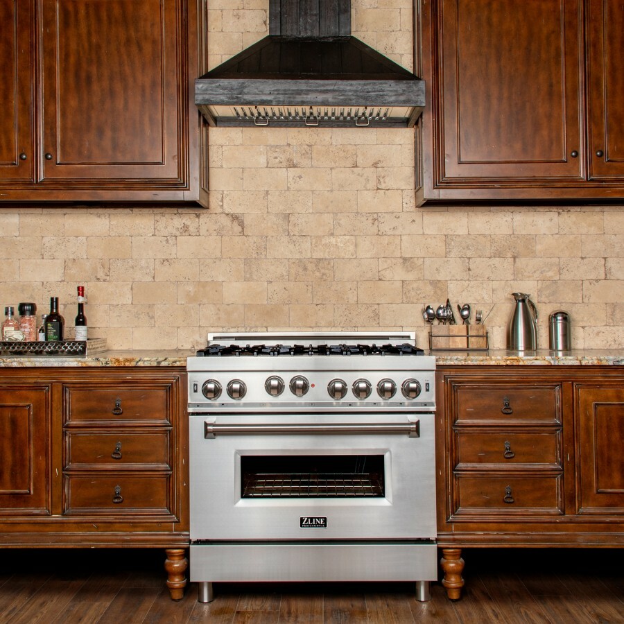 ZLINE 36″ Stainless DUAL FUEL 4.6 cu.ft. Gas Burner/Electric Oven Range RA36 OB1