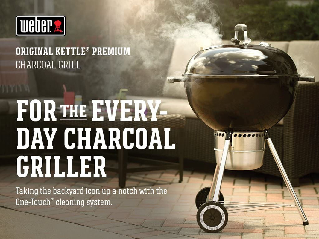 New Weber Original Kettle Premium Charcoal Grill, 22-Inch, Black