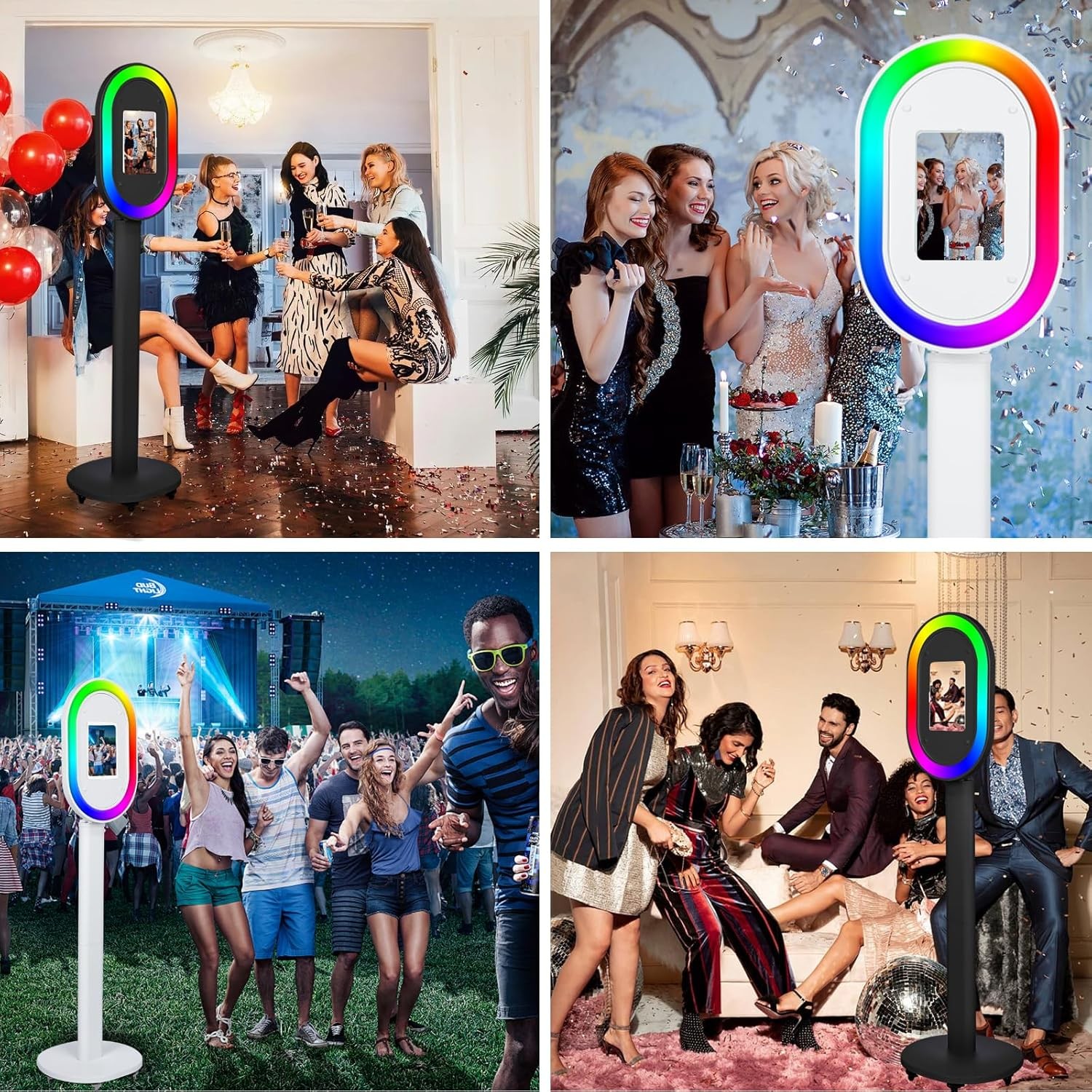 Portable Photo Booth for Any iPad Metal Shell Selfie Station Photobooth Machine