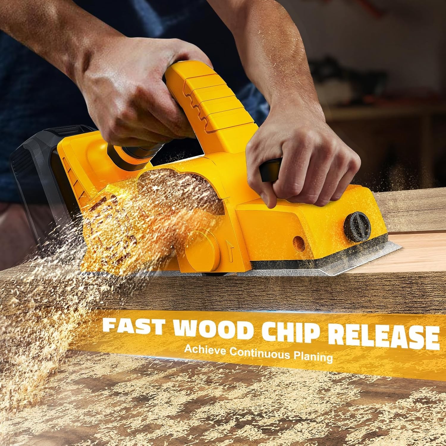 Cordless Electric Hand Planer: 3-1/4-Inch Handheld Planer Compatible with Dewalt
