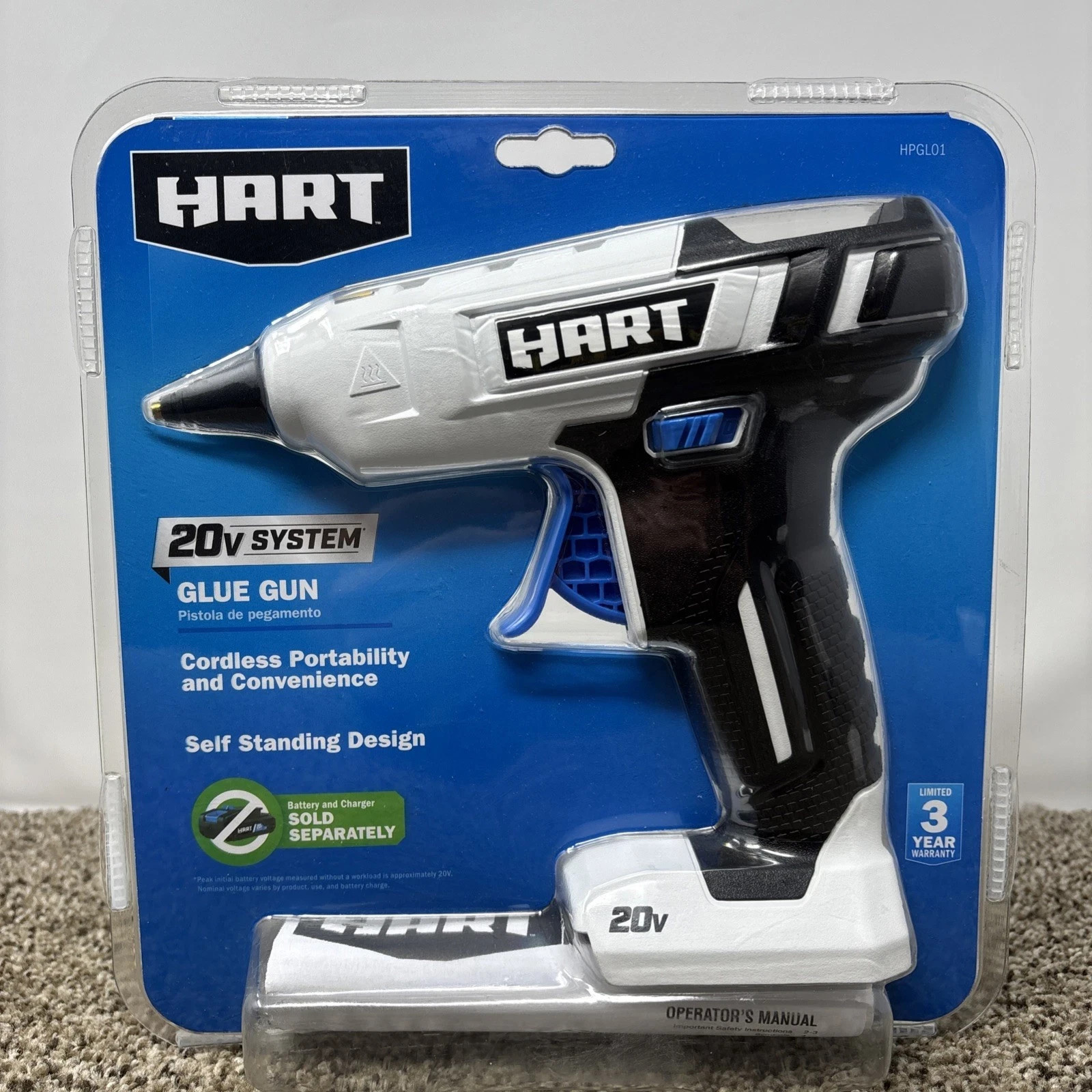 TOOL ONLY- New HART 20v HOT GLUE GUN cordless — NO BATTERY or CHARGER