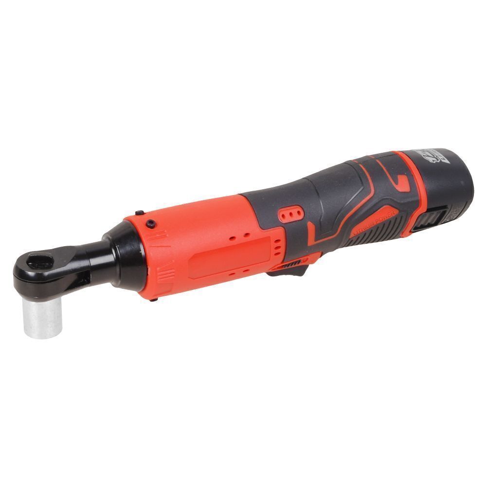 3/8” Electric Cordless Ratchet Right Angle Wrench Impact Power Tool 2 Battery
