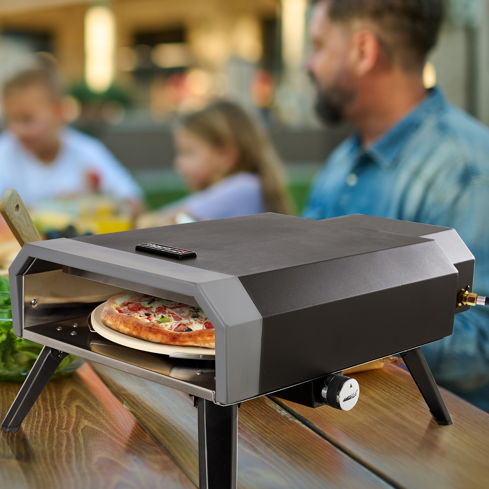 Royal Gourmet Portable Gas Pizza Oven with 13-Inch Pizza Stone/ Collapsible Legs