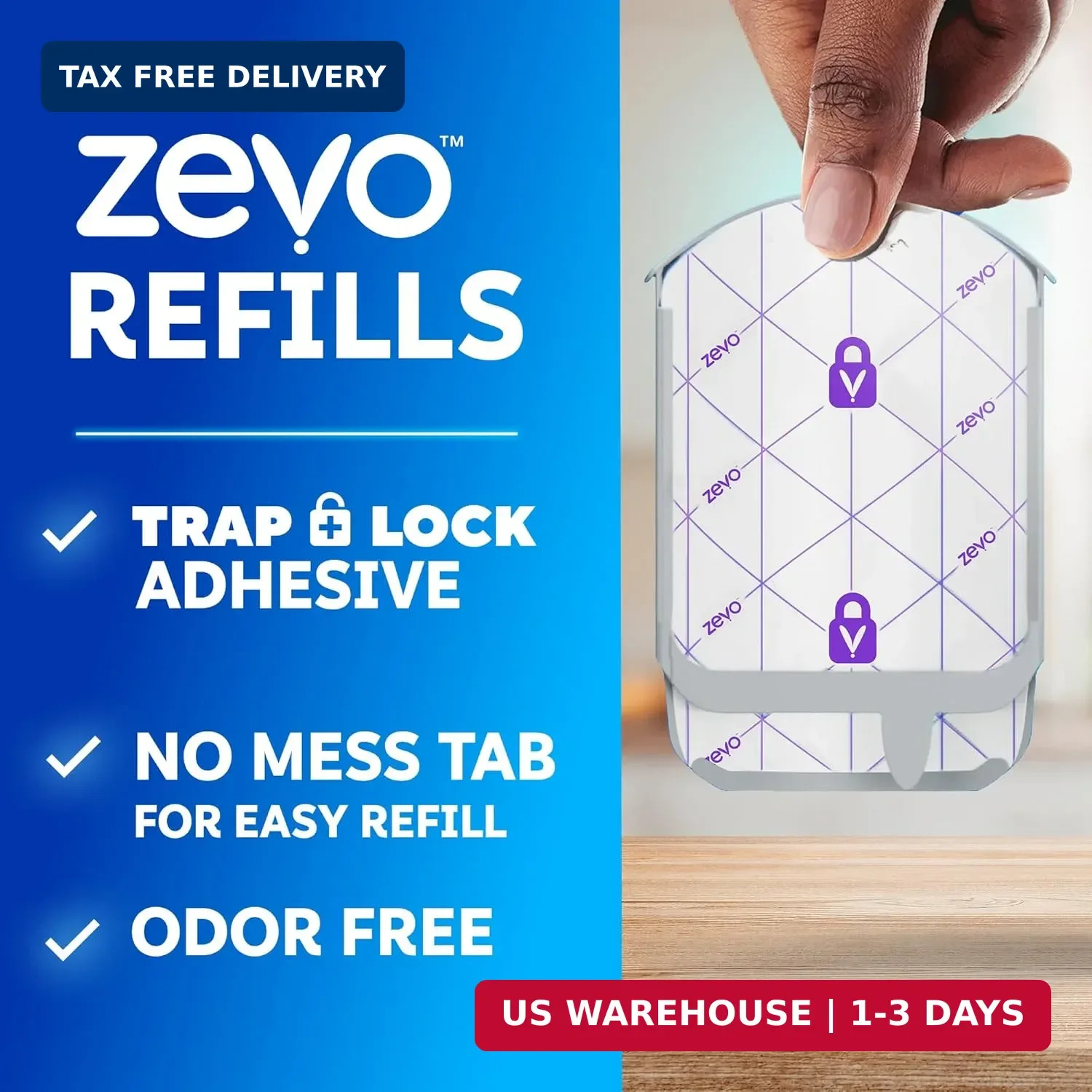 Zevo Flying Insect Trap Official Refill Cartridges – Fits Both Zevo Trap & MAX I