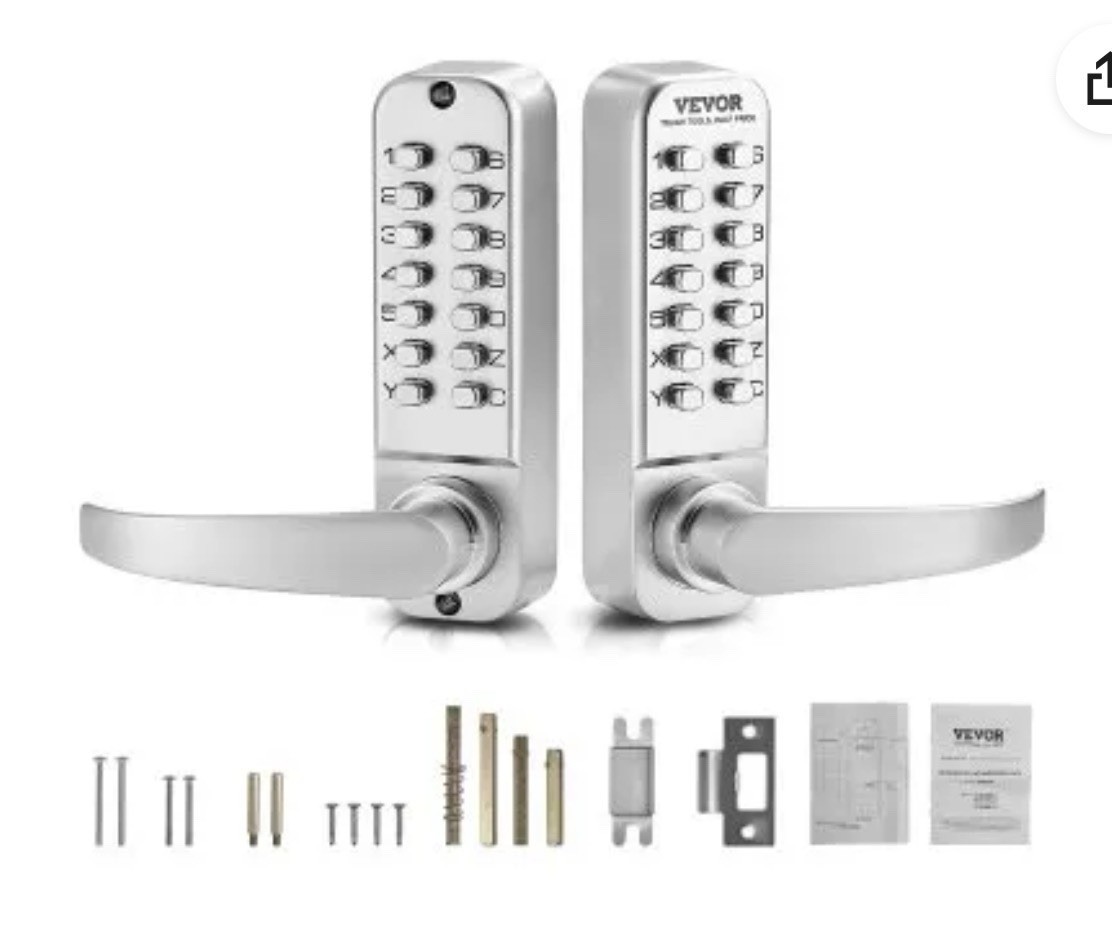 VEVOR Mechanical Keyless Entry Door Lock 14 Key Mechanical Keypad Lock for Home