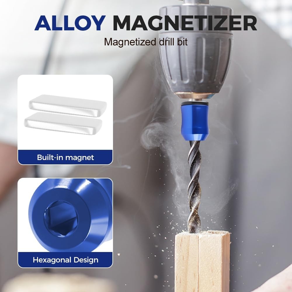 5Pcs Strong Magnetic Screw Ring, Universal Magnetic Screw Holder for Drill