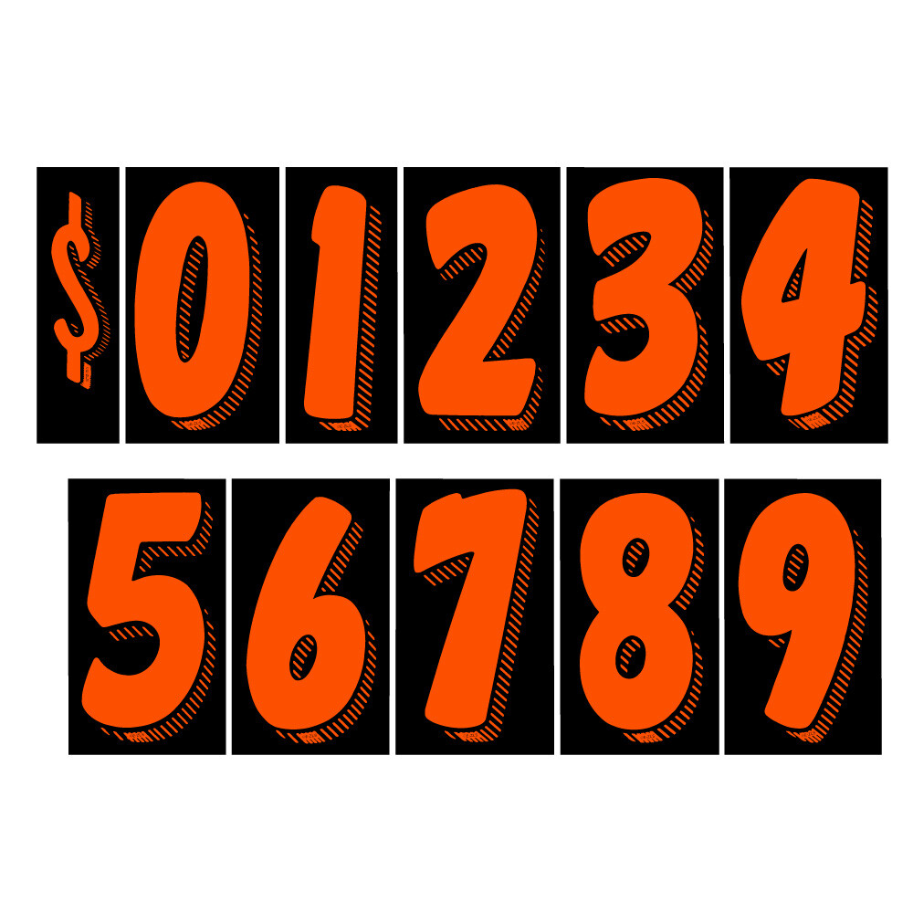Car Dealer Windshield Stickers 13 Dozen Pricing Numbers 7.5 Inch Dealership Tags