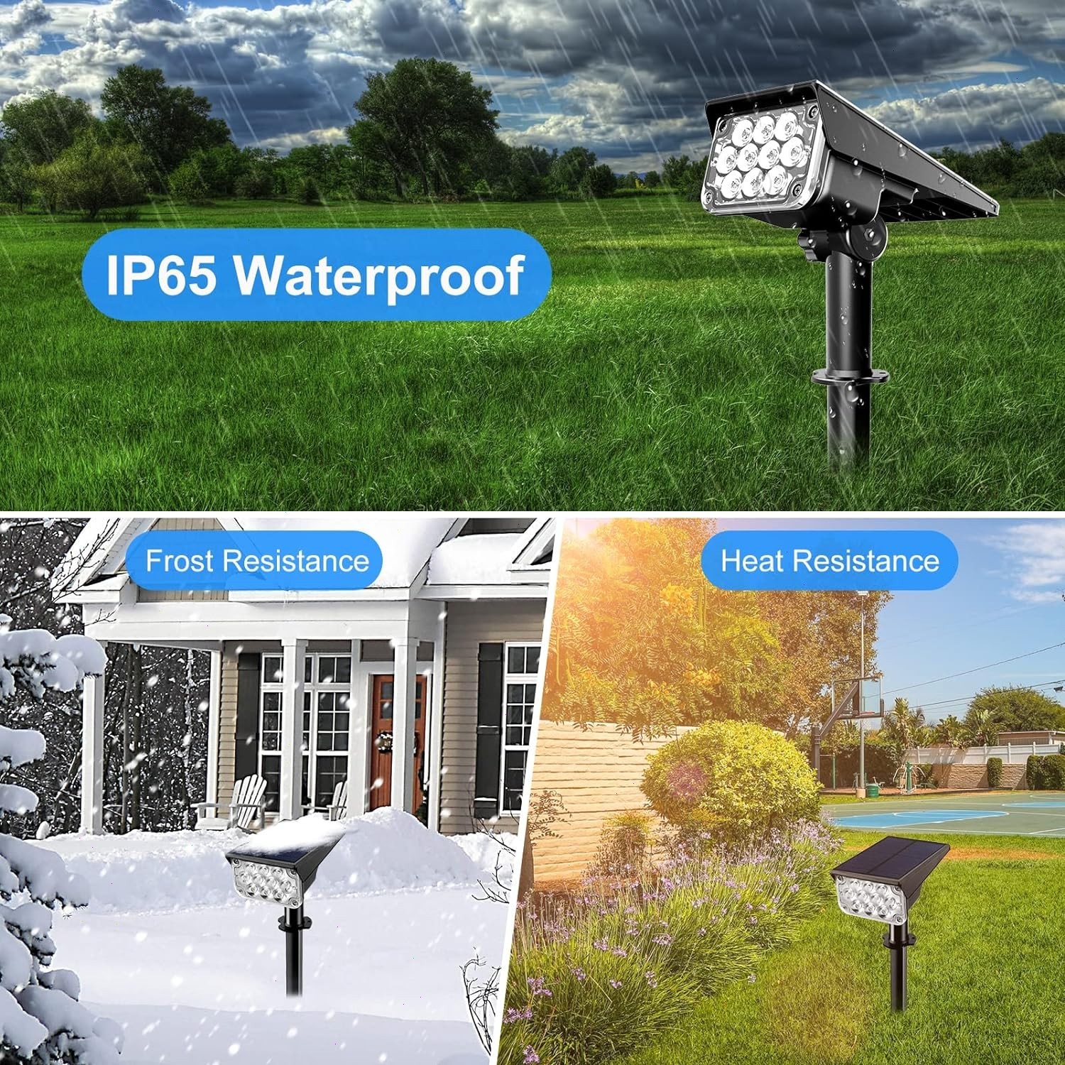 T-SUN 4Pks Solar Garden 20LED Spotlights RGB Outdoor Pathway Lights For Tree USA