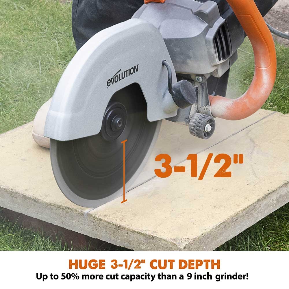 Evolution R230DCT: 9 in. Electric Concrete Cut-Off Saw with 9 in. Diamond Blade