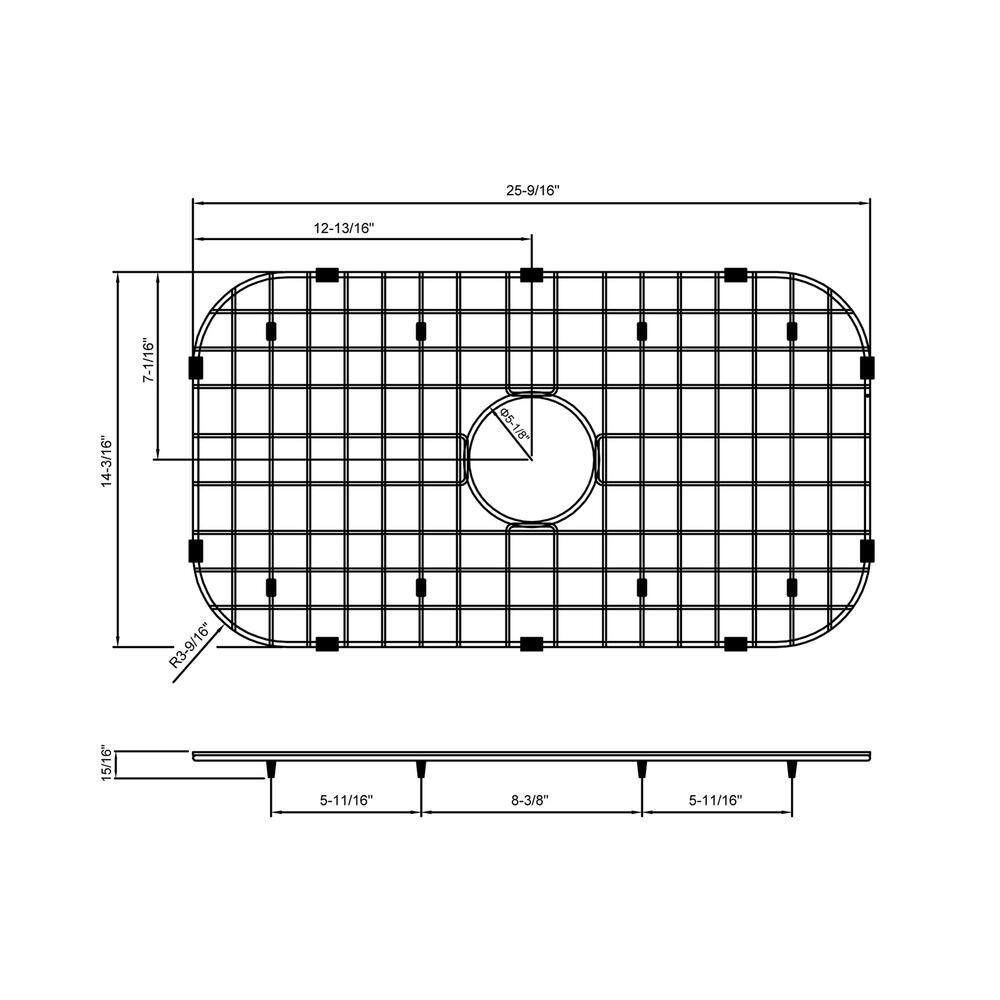25.5 In. L X 14.2 In. W Stainless Steel Bottom Grid