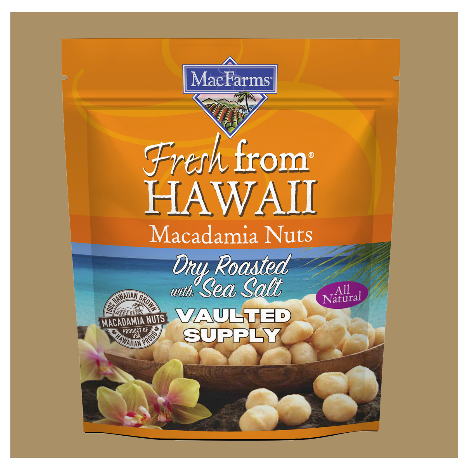 MacFarms Hawaii Macadamia Nuts 24oz – Dry Roasted with Sea Salt EXP 07/26
