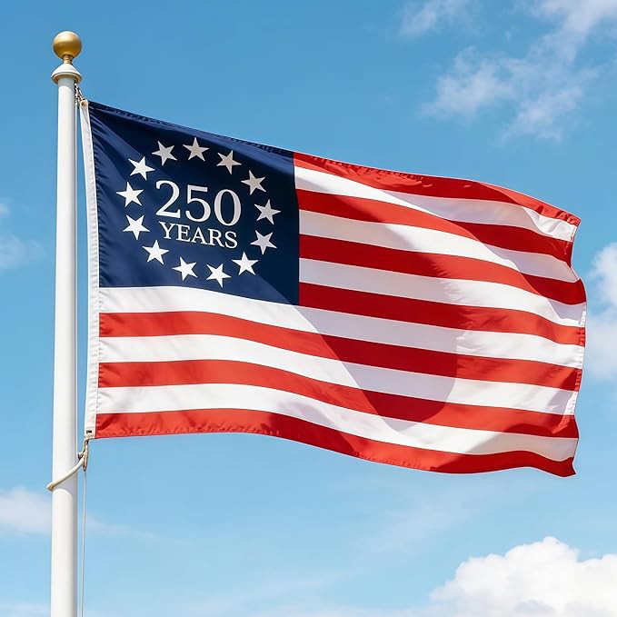 3×5 Ft 250 Year American Anniversary Flag 1776-2026 USA 250th Years Banner Decor