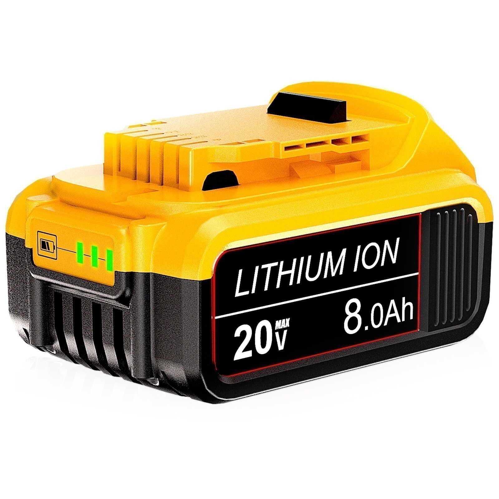 10X/1X 8.0AH Lithium Ion Battery For DeWalt 20 Volt Max DCB206-2 DCB205-2 DCB200