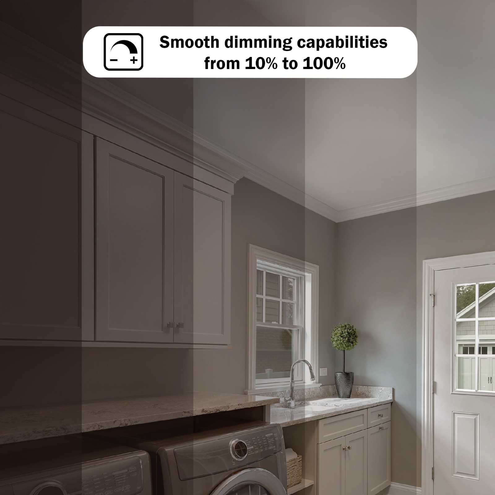 LED Ceiling Light 4000K Flush Mount Fixture Dimmable Double Ring 10″/12″/14″
