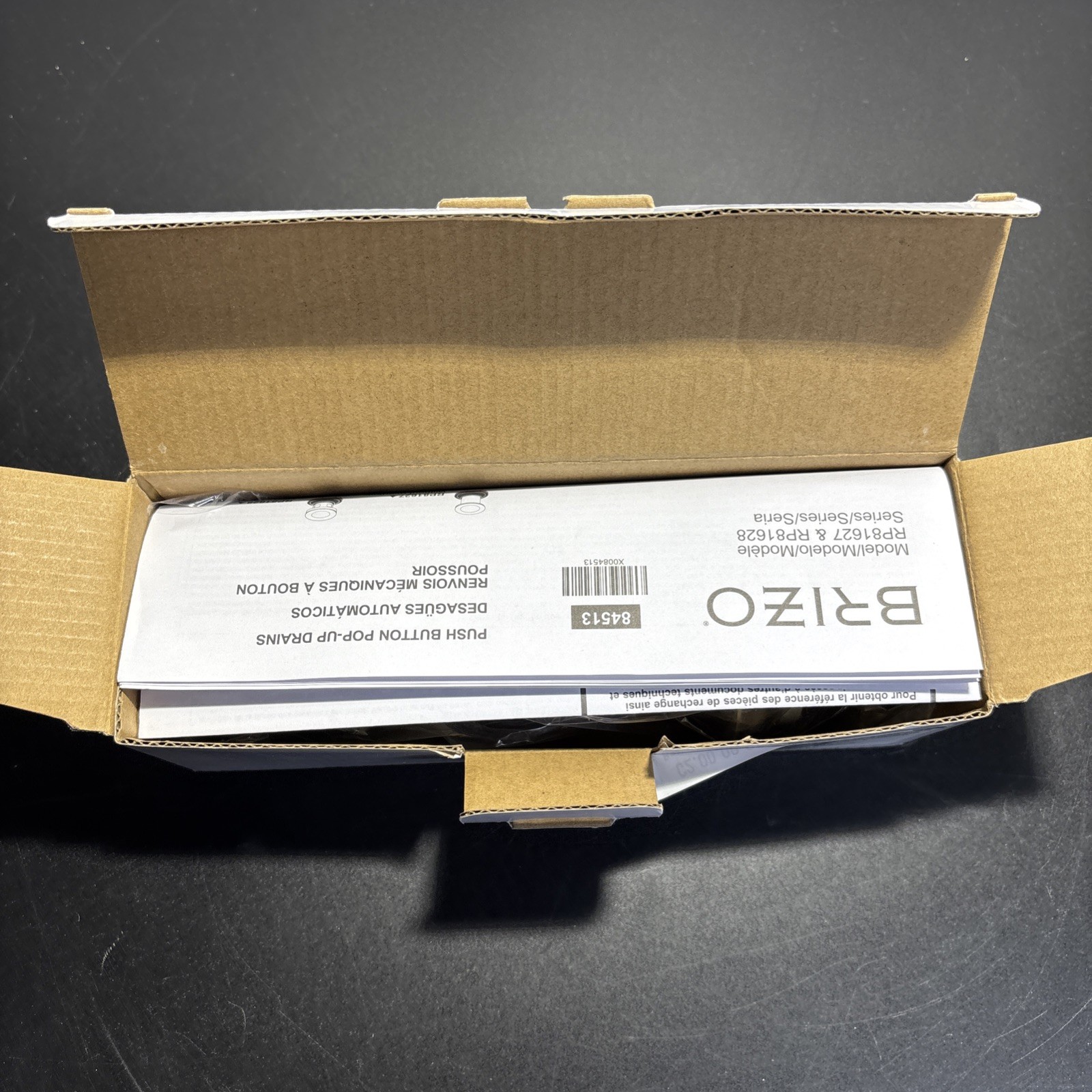 Brizo Masco Push Button Pop-Up Drsin with Overflow RP81628PN NIB