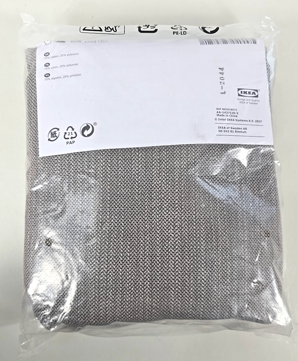 NEW – Ikea HENRIKSDAL Nolhaga Gray Beige Dining Slip Chair Cover – Qty 1