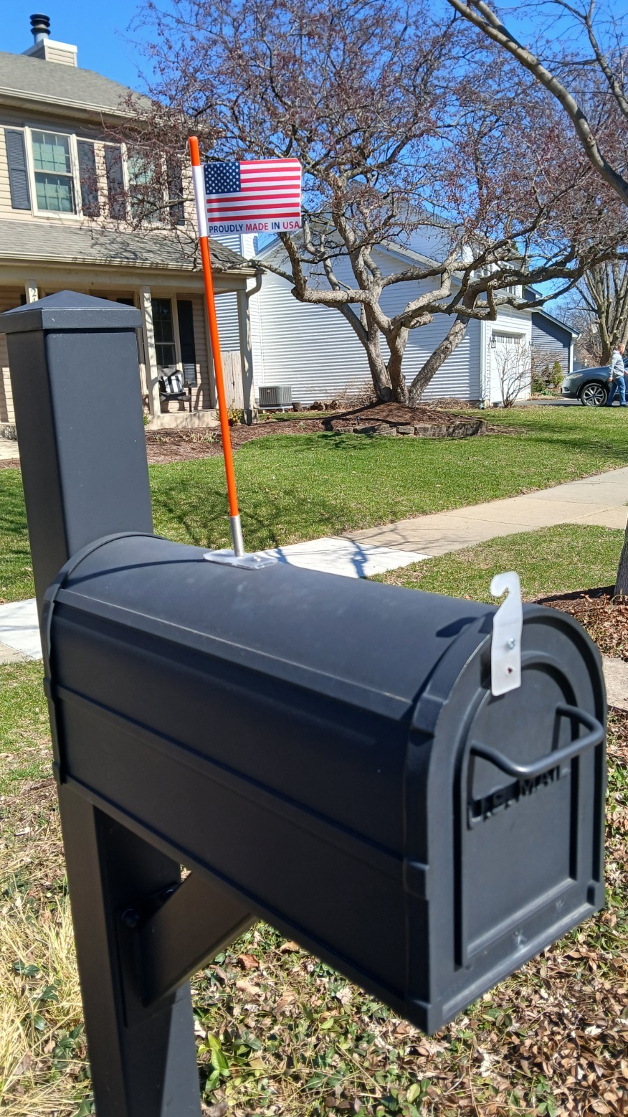 Mail’s Here!! Mailbox Flag Alert System, Easy Install, Plastic & Metal Kit