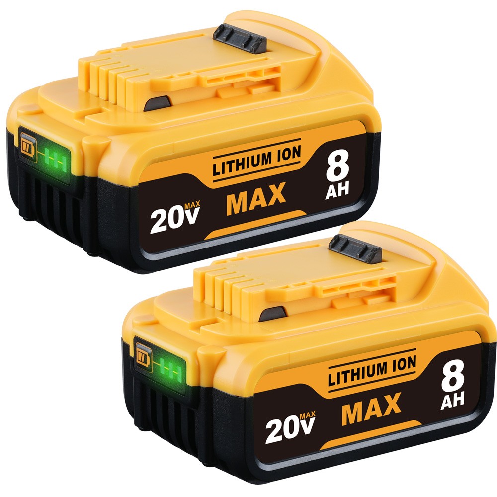 2Pack 20V 20 Volt Max XR 8.0AH Lithium Ion Battery For DeWalt DCB206-2 DCB205-2
