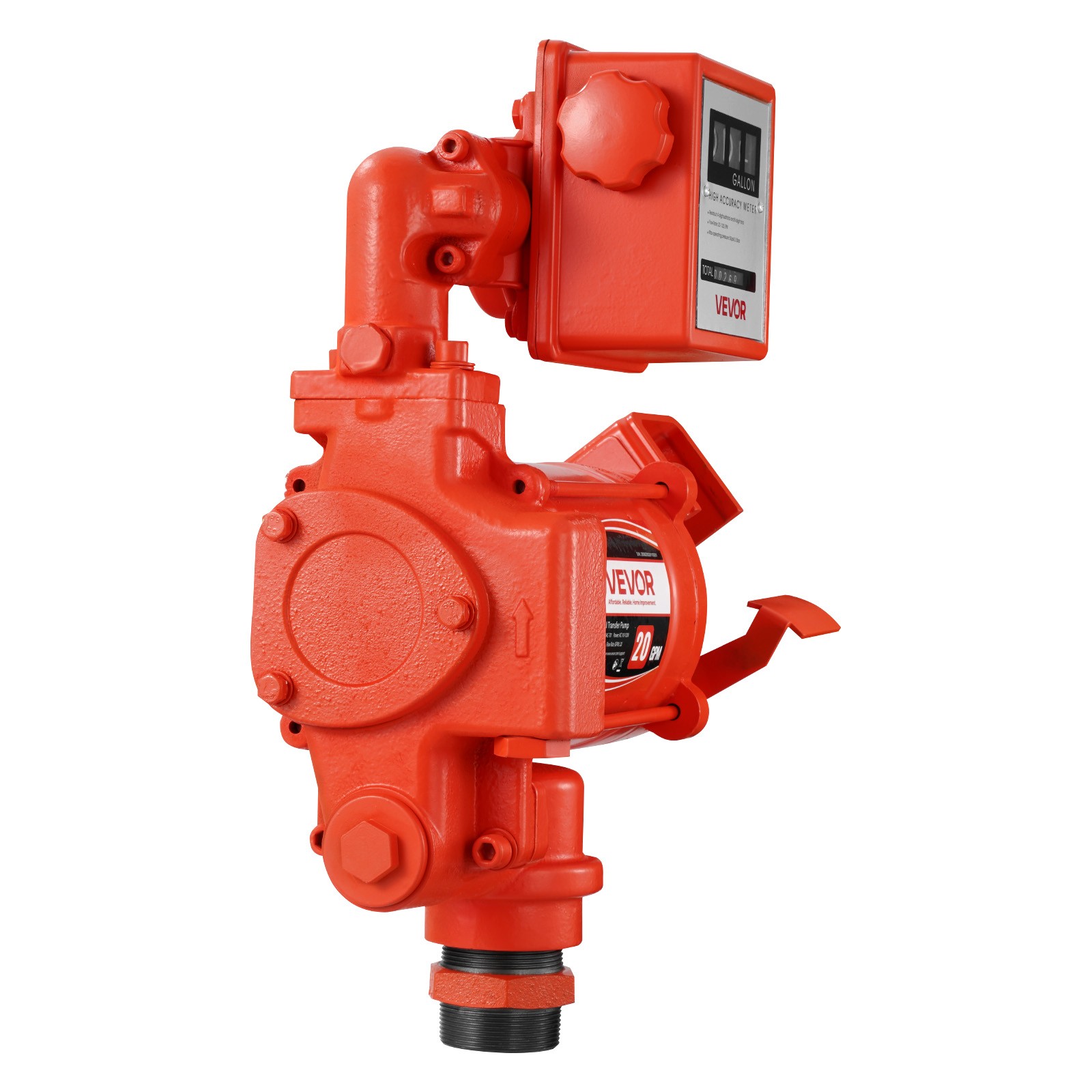 VEVOR Fuel Transfer Pump 110V Electric Oil Pump 20 GPM with Meter Fuel Nozzle