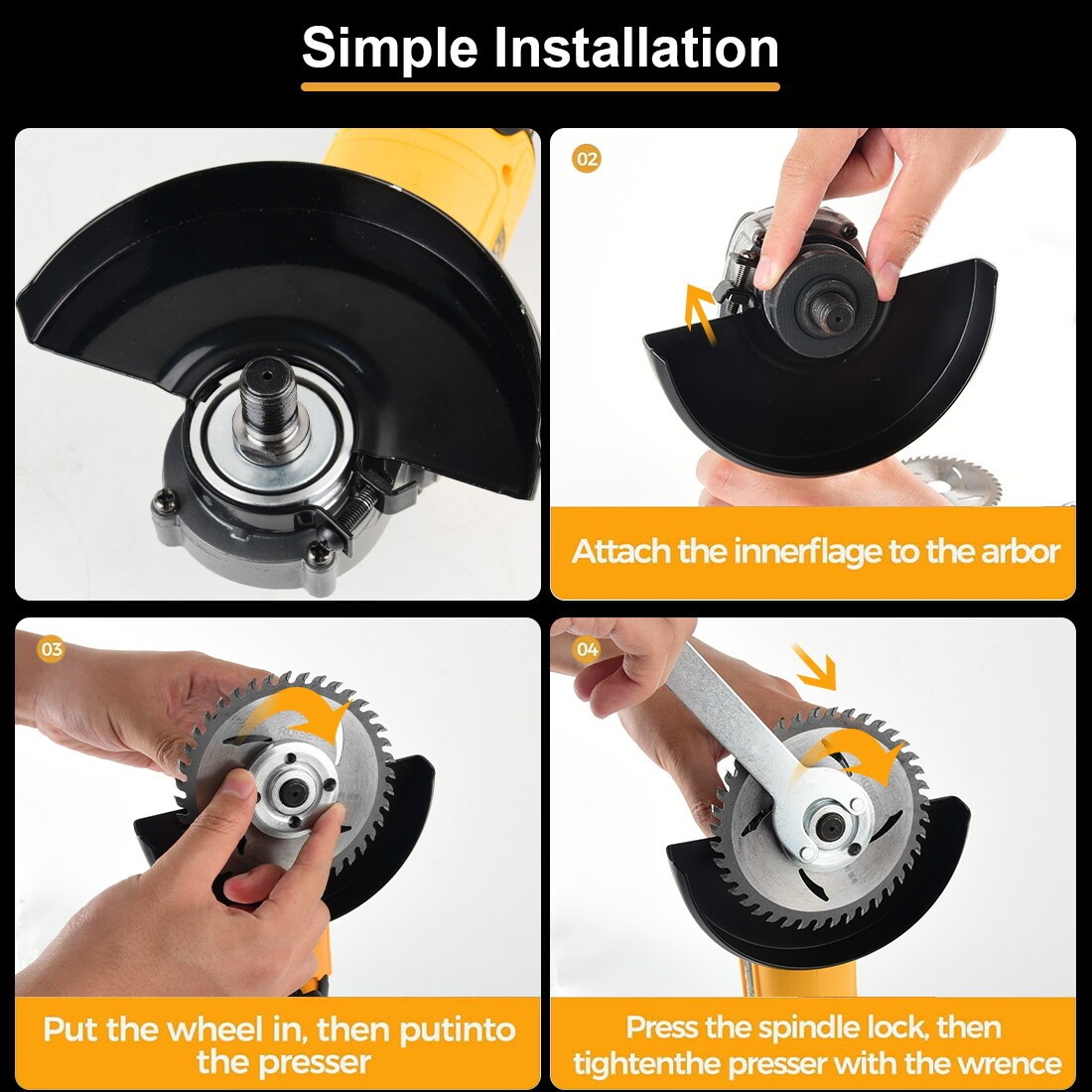 Cordless Angle Grinder Compatible Dewalt 20V MAX Battery 4-1/2″ to 5″ Brushless