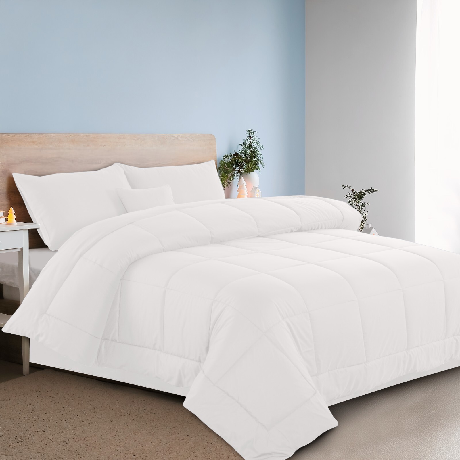 5 Piece Comforter Set Bed in a Bag All Season Reversible Bedding Comforter Set