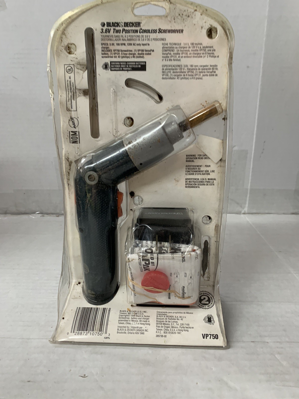 Black & Decker Pivot Driver 3.6V Volt Cordless Screwdriver VP750-READ