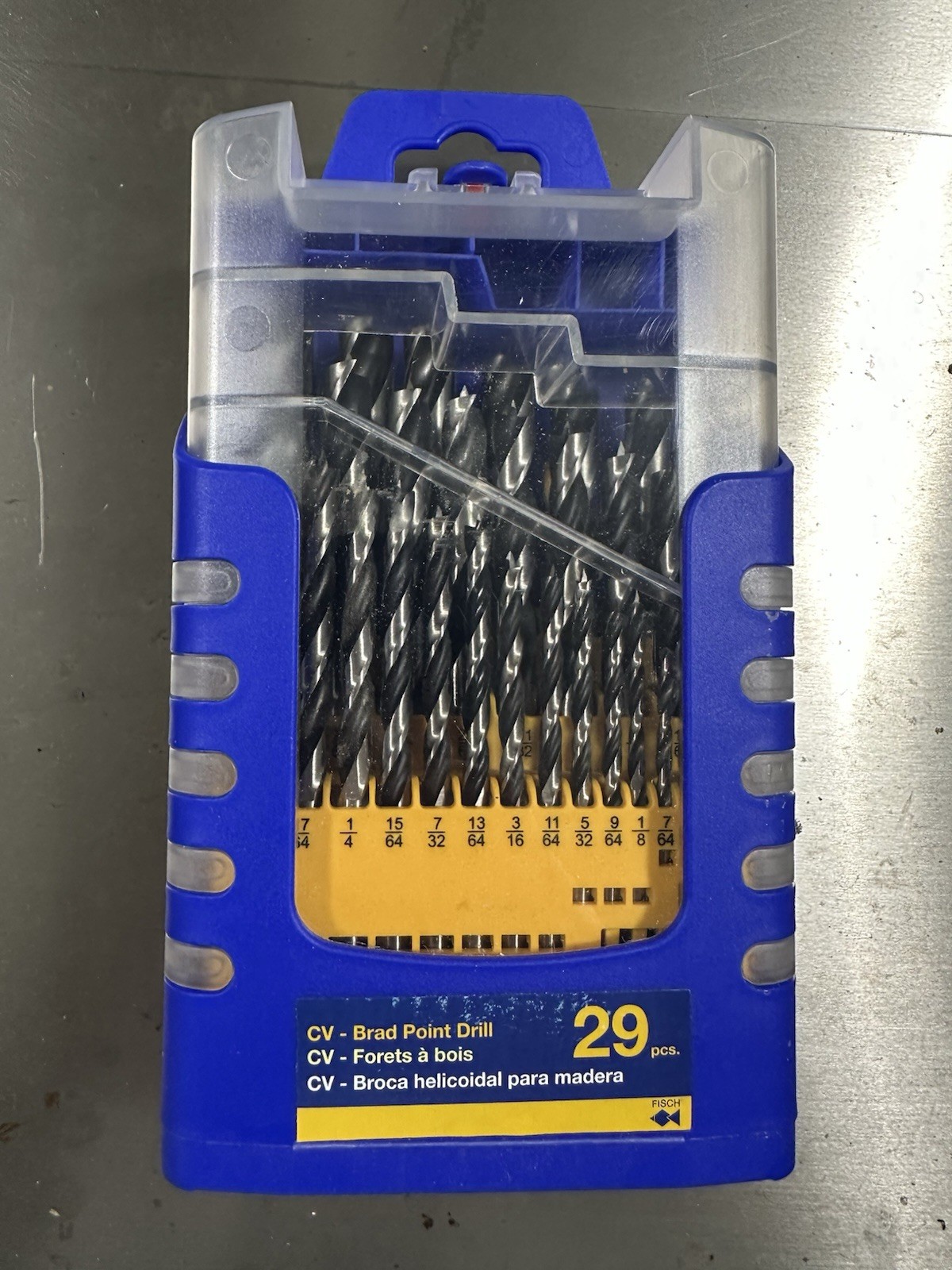 Fisch 29-Piece Imperial Brad Point Chrome Vanadium Steel Drill Bit Set