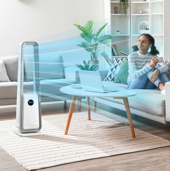 Bladeless Tower Fan with Remote Control Quiet Cooling Fan for Home Office