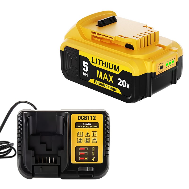 DCB200 5.0Ah Battery & Charger Combo For DeWalt 20V MAX Cordless Tools US Plug