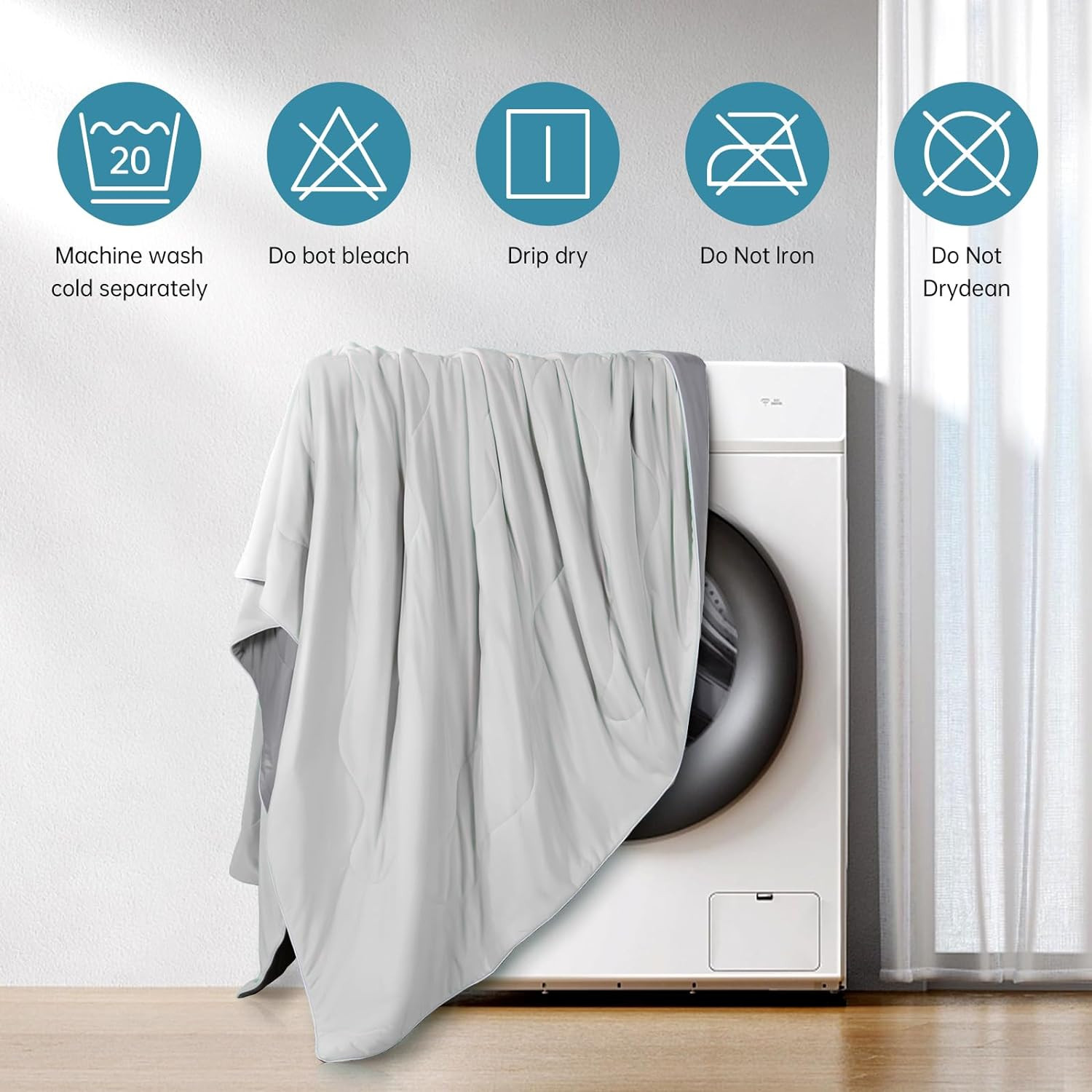Cooling Comforter Queen, 2026 Cloud-Chill TECH | Q-MAX 0.45+, Double-Sided Cool