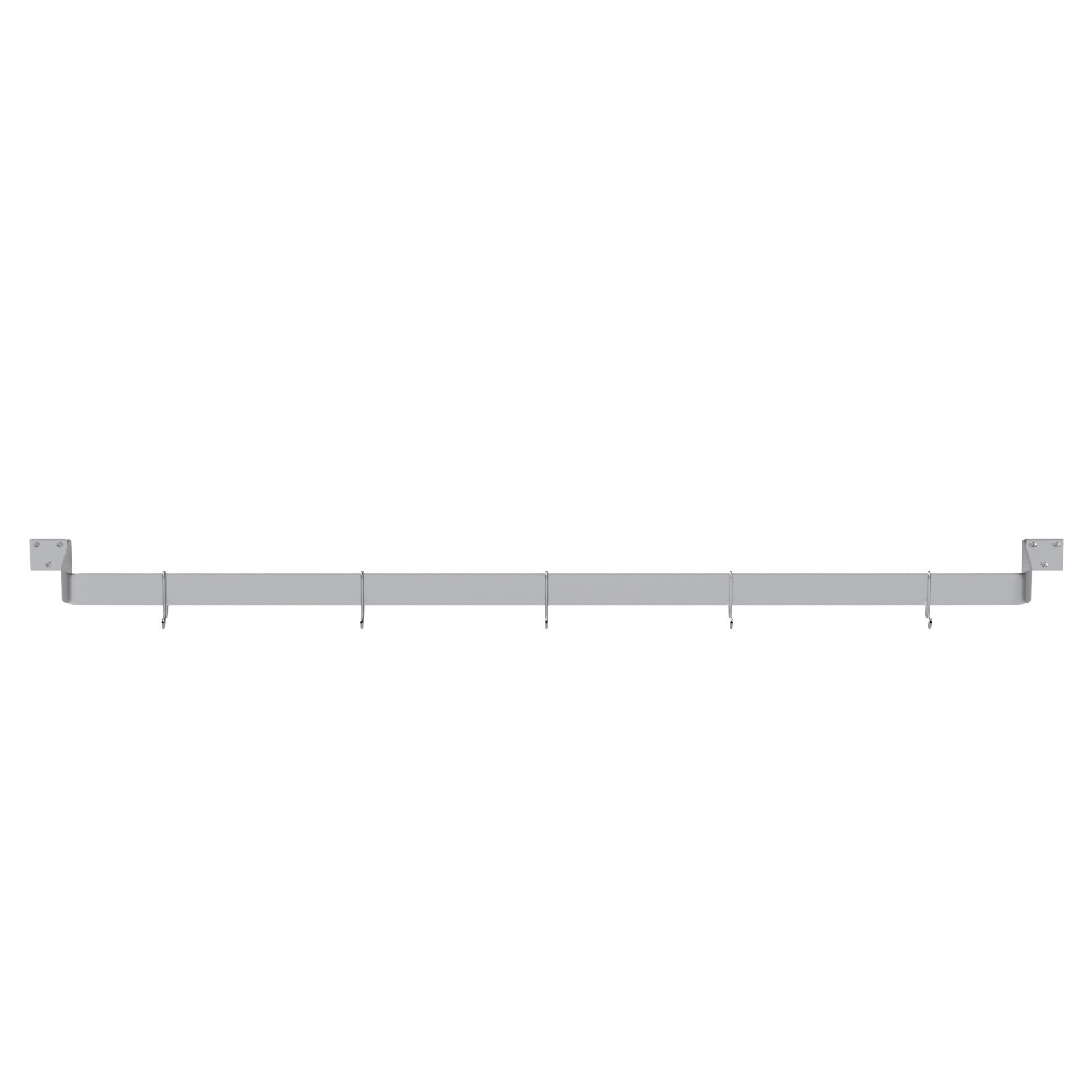 60 in. Wall-Mounted Stainless Steel Single-Line Pot Rack