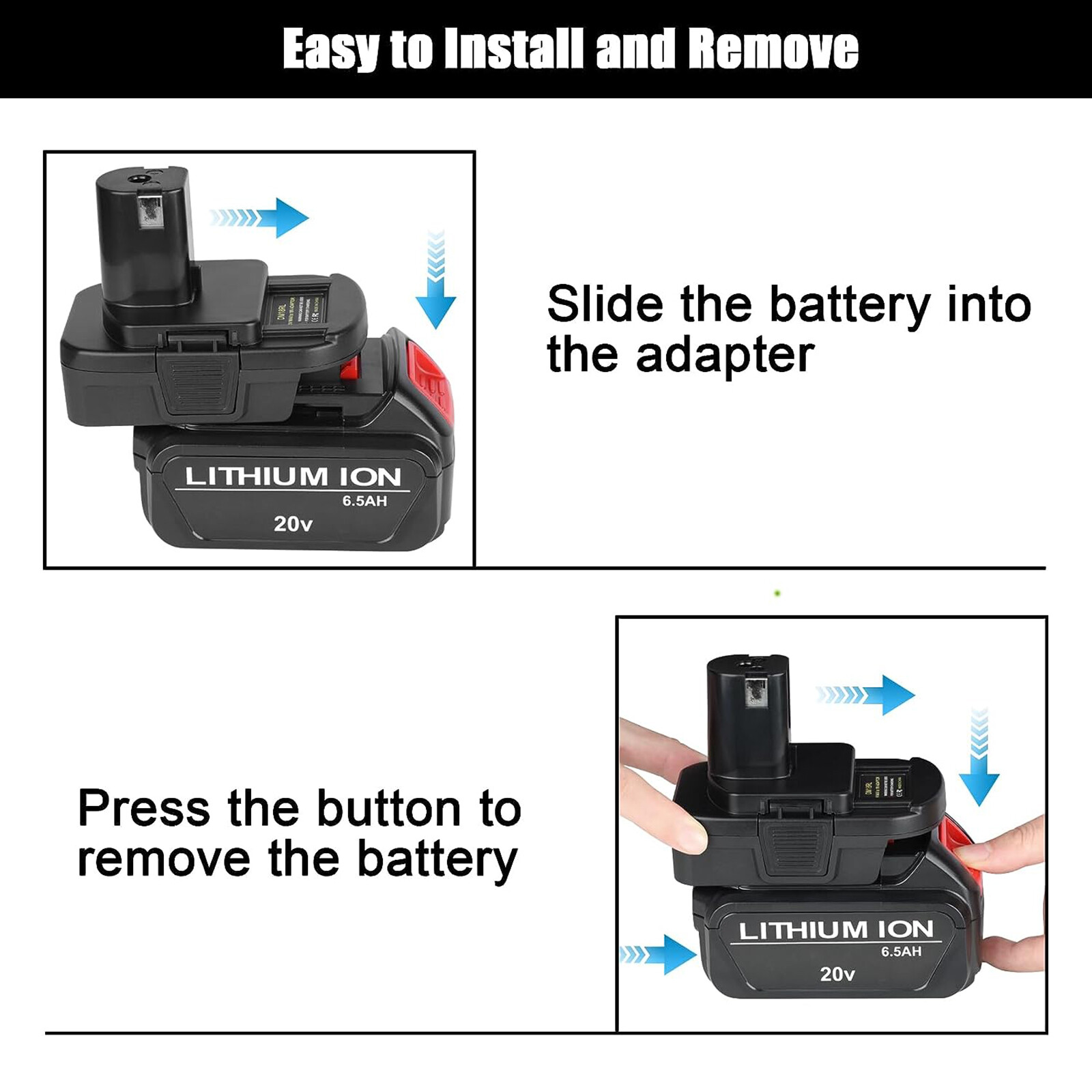 Battery Adapter for DeWalt 20V Milwaukee 18V to Ryobi 18V Tools with USB Port