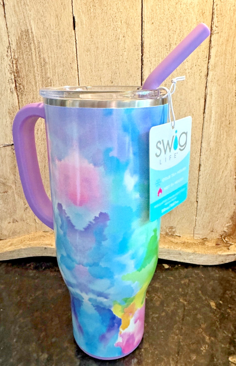 Cloud Nine Swig Life Stainless Steel Mug w/ Handle – 30oz- Cold 24+ Hrs – NEW