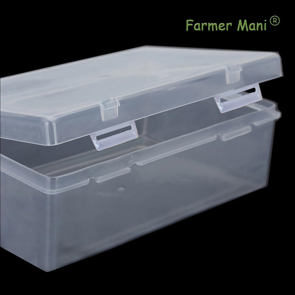 2 Pack Rectangle Small Storage Containers Box 6.5 X 4.17 X 2.28 Inch, Clear Plas