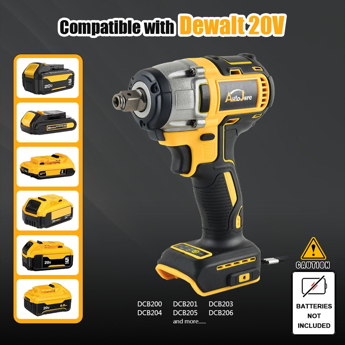 For Dewalt 20V Battery Cordless Impact Wrench 1/2″ Brushless Bare Tool Only