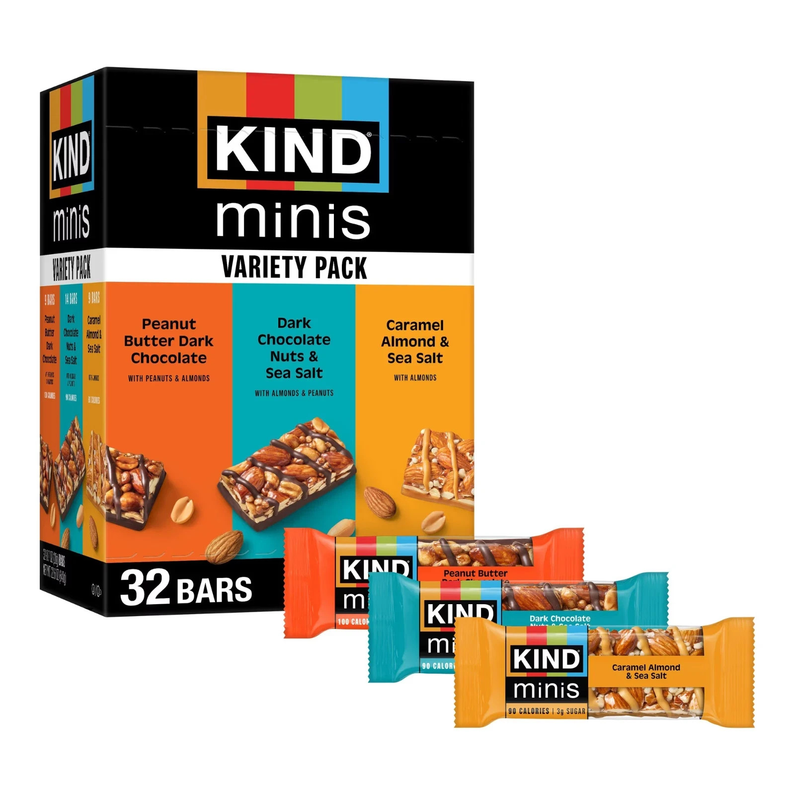 KIND Snacks Mini Nut Bar, Variety Pack, 32 ct.