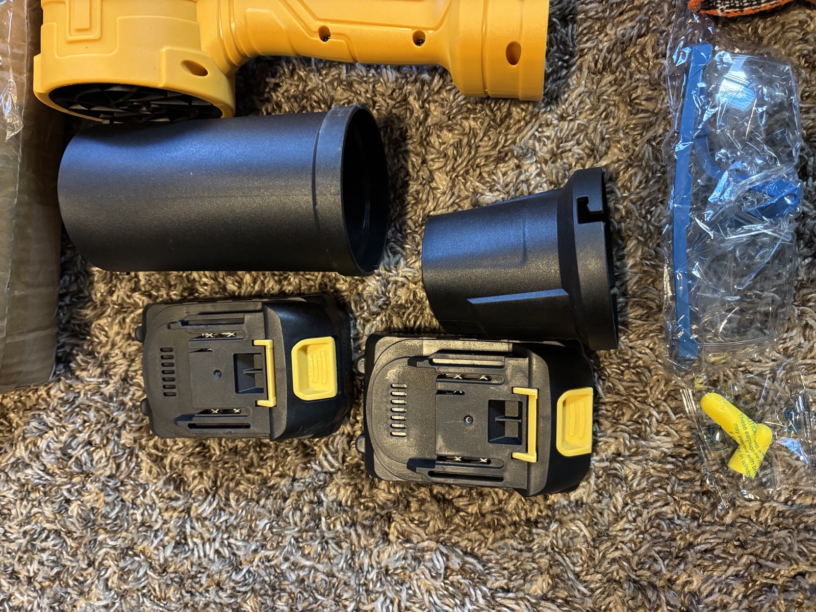 JH Steady 21V Cordless Leaf Blower with 2 x 4.0Ah Batteries, Brushless Light