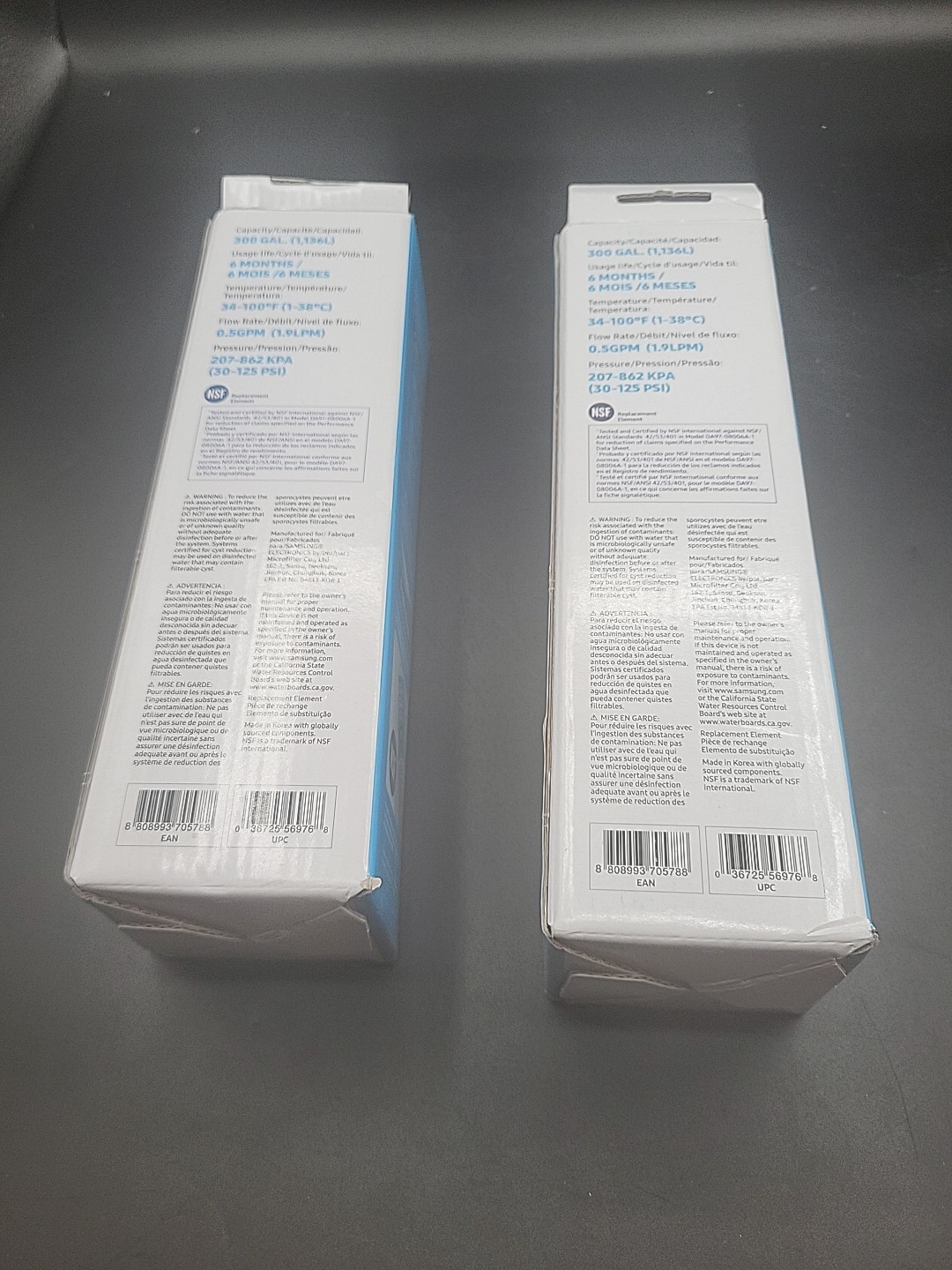 2 Pack – SAMSUNG Genuine Filter for Refrigerator Water and Ice, HAF-CIN/EXP