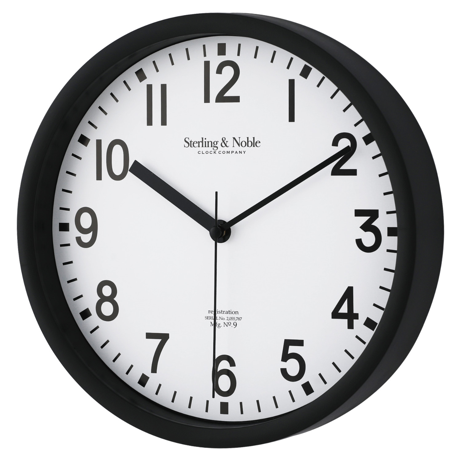NEW 8.78″ Basic Indoor Analog Round Modern Wall Clock, Black (FAST SHIPPING)
