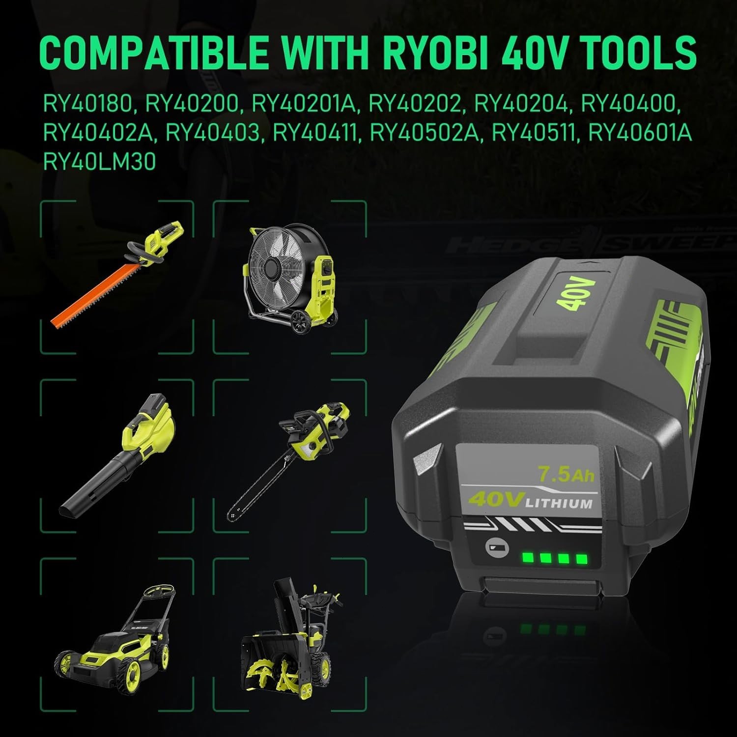 For RYOBI 40V 8 Ah Lithium-Ion High Capacity Battery OP40404 OP4050A OP4015 Lots