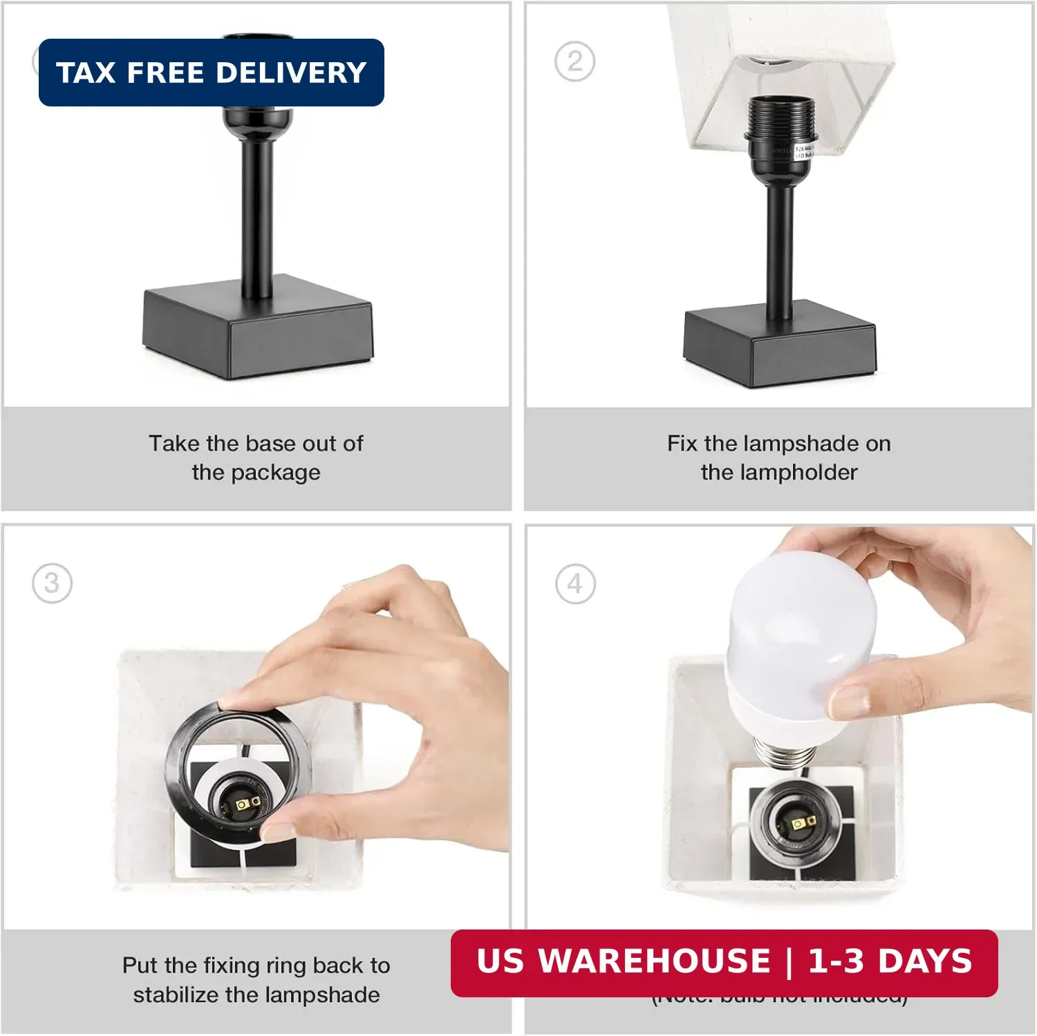 aooshine Small Table Lamp for Bedroom – Bedside Lamps for Nightstand, Minimalist