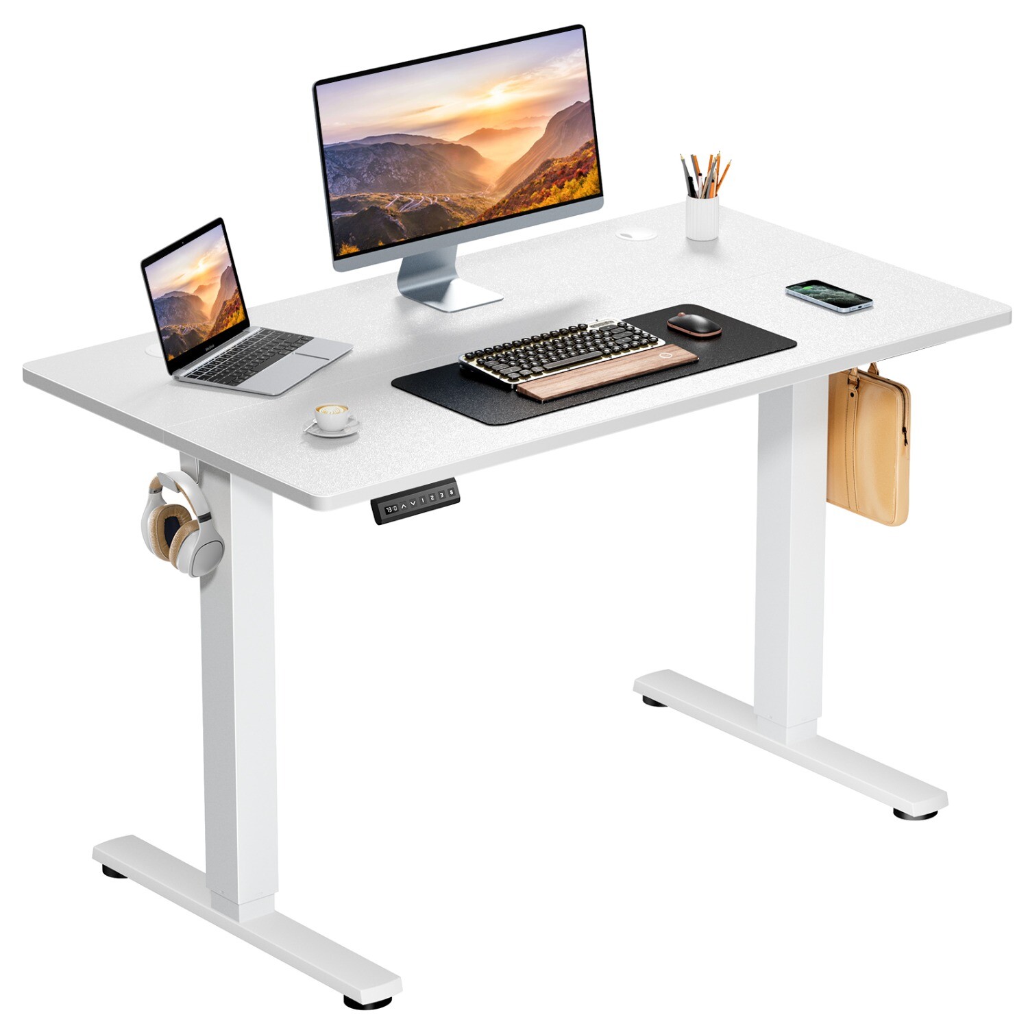 Electric Standing Desk – 40/48/55/63 x 24 inch Adjustable Sit to Stand Up Desk